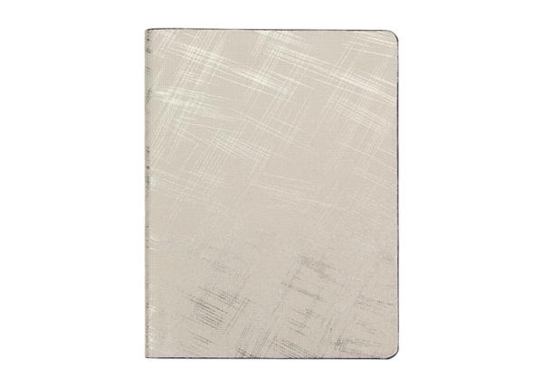 Silver Hardbound Notebook Journal , Leather Bound Notebook A5 Hot Stamping