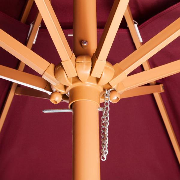 Mail Packing Outdoor Garden Patio Aluminum Umbrella with Wooden Appearance