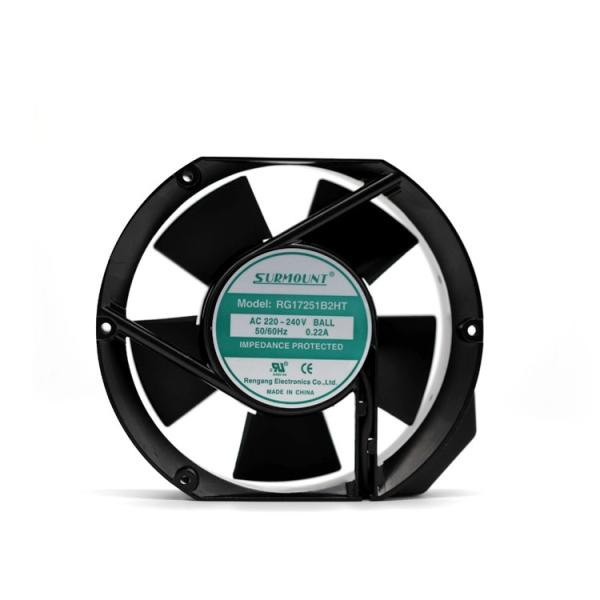 Black 150mm Outer Rotor Fan , 110 Volt Cooling Fans Aluminium Alloy