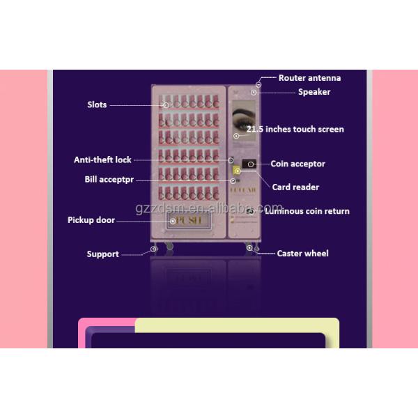 Zhongda Customize Design Vending Machines Makeup Tool Lashes Hair Bundle Vending Machine