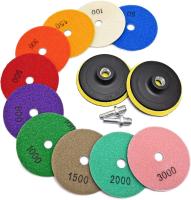 13 paquets 4 de pouce Diamond Polishing Pad Grit For Marble 1500