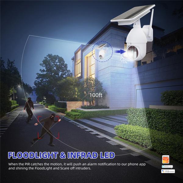 1080P PTZ Wifi Solar IP Camera Outdoor Surveillance Waterproof CCTV Camera Smart Home Two-Way Voice Battery Long Standby