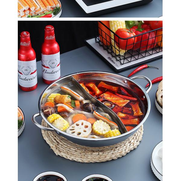 Good Quality Hot Pot Pot Multi-user Hotpot 201 Stainless Steel Shabu Shabu Pots For Cooking
