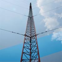 Télécomporté conception de mât triangulaire tour de fil galvanisée tubulaire