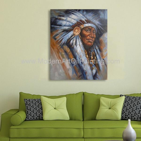 Картины портрета впечатления руководители человеческой племенные Handmade на холсте
