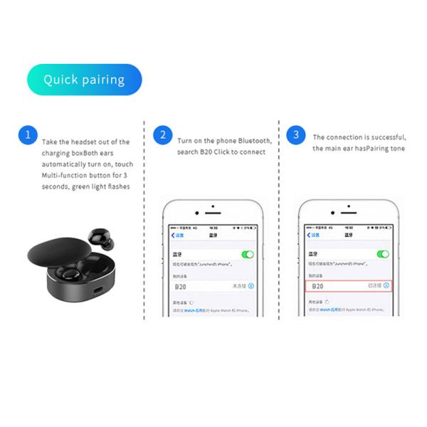 Наушника Bluetooth наушников Tws наушников Bluetooth 5,0 наушники беспроводного мини хэндс-фри резвятся телефон шлемофона игры Earbuds