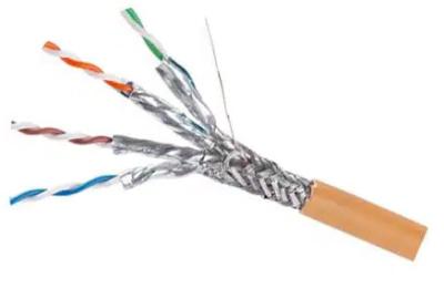 Wholesale Bulk CAT6A SFTP 23AWG PVC Yellow Jacket Cable 550MHz 10Gbps  Network Cable