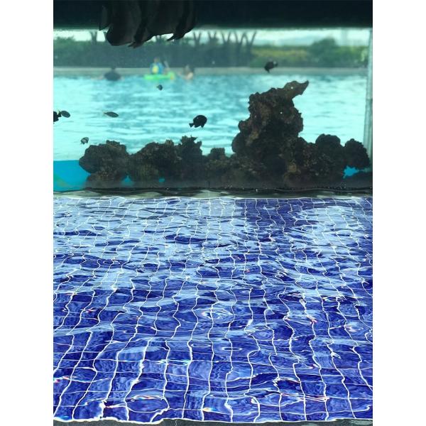 Mosaico cerámico de color azul y verde de 48x48cm para piscina