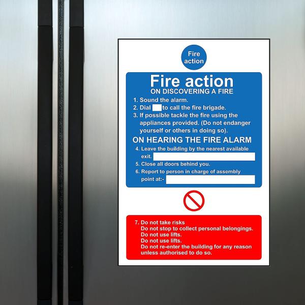 Safety Warning Aluminum Photoluminescent Fire Signs for Fire Action