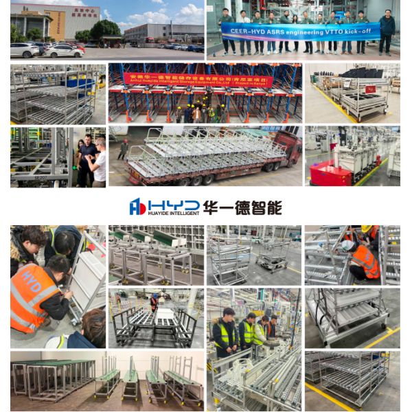 Third Generation Aluminum Alloy Lean Pipe Material Rack For Automotive Parts Lean Tube Trolley Rack For Auto Parts Storage and Transportation