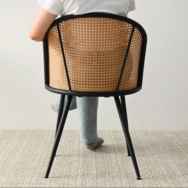 Armless Dining Rattan Wood Table With Wicker Chairs Custom