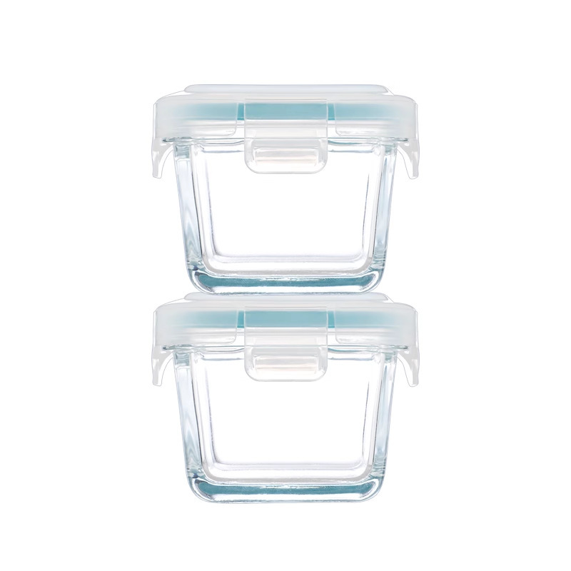 Hot Selling Steamable Microwave Safe Glass Food Container Sustainable Fresh-Keeping Lunch Box with Lid for Kitchen Use