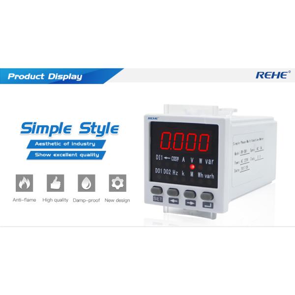 48*48mm mini Amp Volt Rpm High Voltage Digital Panel Mount Single Phase AC/DC multimeters