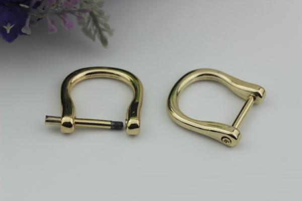 Nickel Plated Metal D Ring Buckle Bag Fittings,18MM Zinc Alloy D-ring For Handbag