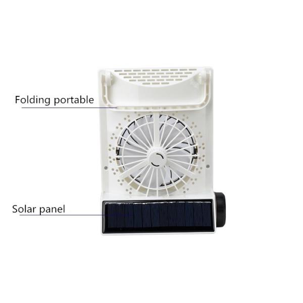 Rechargeable Mini Solar Powered Outdoor Fan 4 In 1 Multi Function