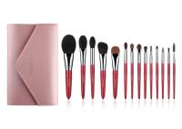 los cepillos sintéticos del maquillaje de la manija de madera 14pcs fijaron con la virola de cobre
