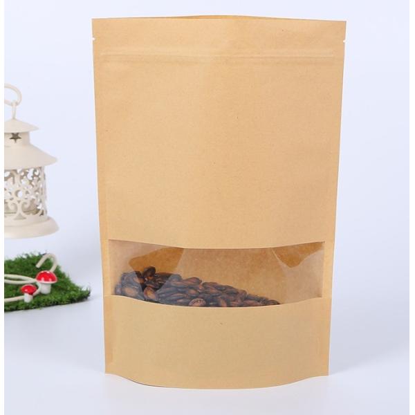 Retail Zipper  Kraft Paper Bags Tea/Food Packaging Stand Up Paper k Bag
