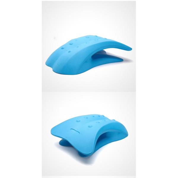 Cotton Blue Snoring Hotel Knitted Ergonomic Pillow for Back Support and Cervical Health