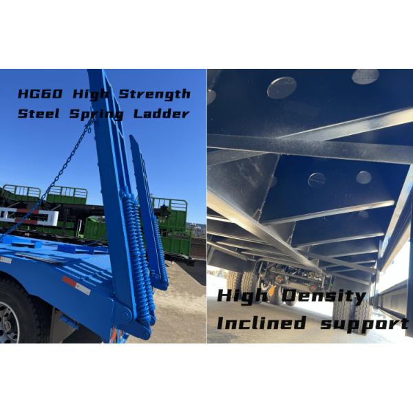 Tri Axle 60-80 Ton Low Bed Semi Trailer To Transport Heavy Equipment for Sale in Mauritius