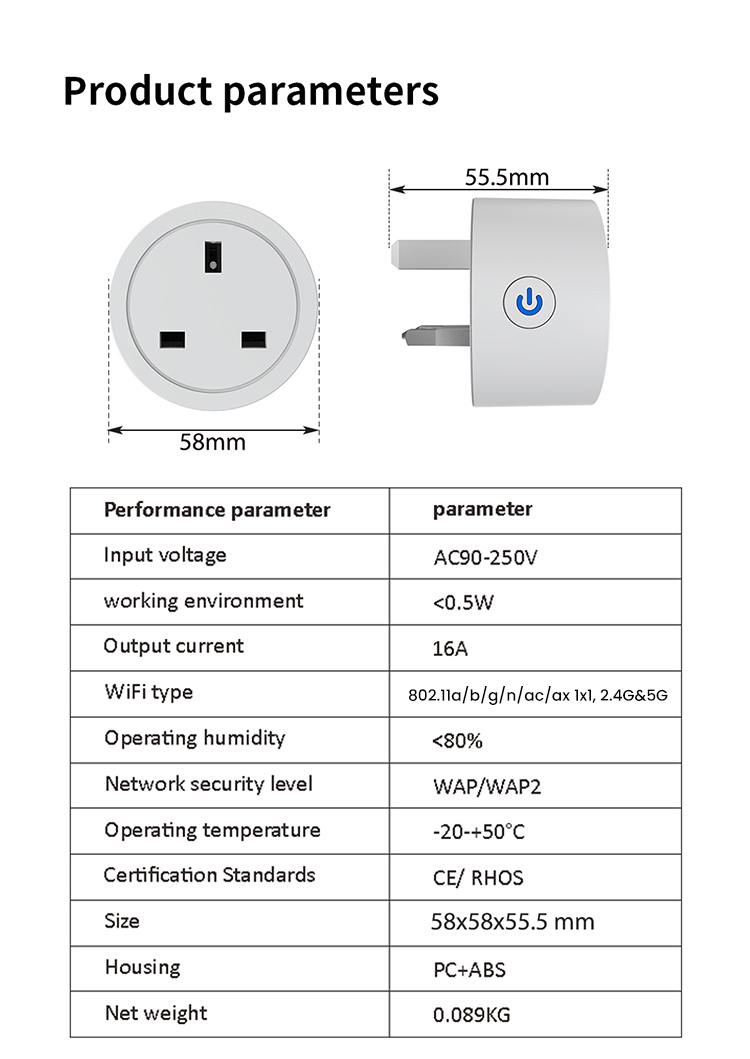 UK Smart Plug: Voice/App Control, 16A, Dual‑Band WiFi, Energy Monitor