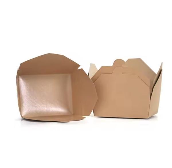 Caixa de almoço de papel kraft descartável