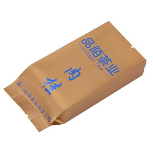 Kraft Paper Rotogravure Printed Pouches Hot Foil Stamping Surface Handling