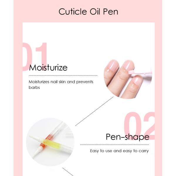 Fácil de aplicar pluma de aceite de la cutícula de las uñas vacía 3ml plástico de formato de tubo de cepillo torcer la pluma de cepillo para el aceite hidratante de la cutícula de las uñas