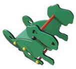 outdoor playground galvanized steel children spring rider-ET-E07E
