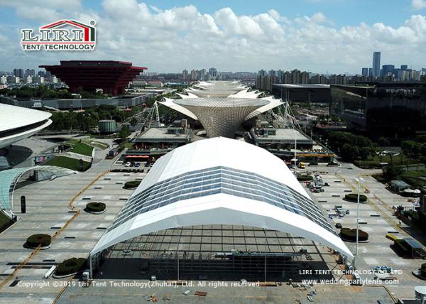 Fire Retardant Durable Aluminum Polygon Tent 60x100m For Events With Grandstand