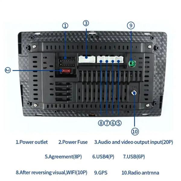 2 jugador de Android del coche del dinar 2+32g jugador universal de Android del coche de Mirrorlink de 9 pulgadas