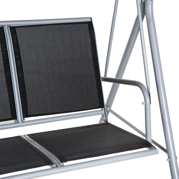 170W x 153H cm Metal Outdoor Swing Chair Garden Bench Hanging Hammock Chair Porch Swing