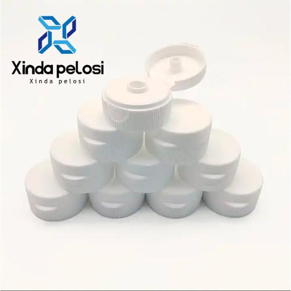 Venda Quente Aceitar Custom Branco Flip Top Caps Material de plástico PP Preme garrafa Flip Cap