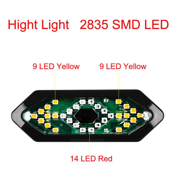 Bicycle Bike Tail Light Set Remote Control Rechargeable with Battery Power Supply