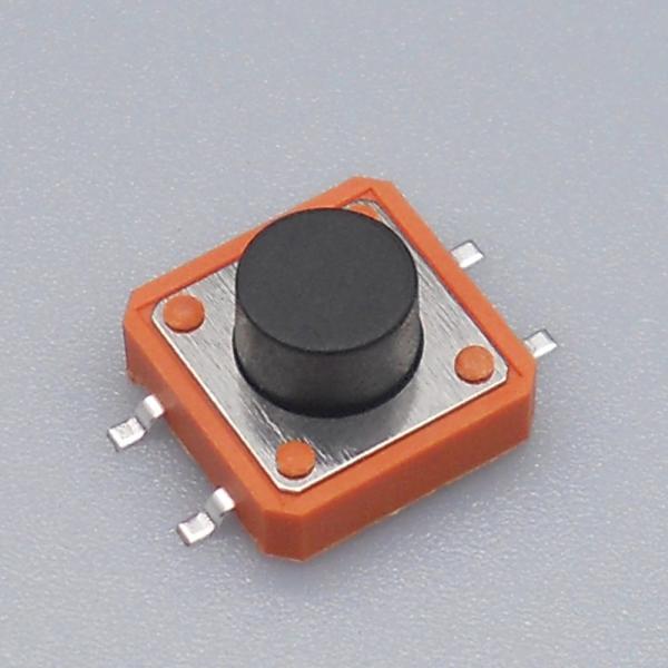 RED House Surface Mount Tactile Switch , 12v Push Button Switch Black Button