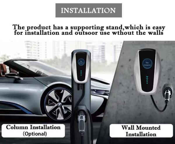 Verified Emergency Mobile Fast Home EV Charger Wall Mounted Type1 To Type 2