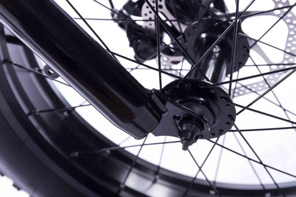 Black 20 Inch Electric Bike , Brushless Motor 36v Fat Wheel Electric Bike