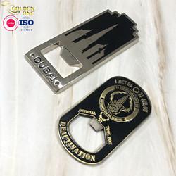 Modern Hotel Bottle Opener , Silver Metal Fridge Magnet For Anniversary