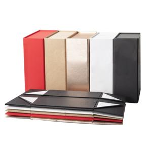 Caixa de presente dobrável plana com tampa magnética 4C UV laminado estampagem