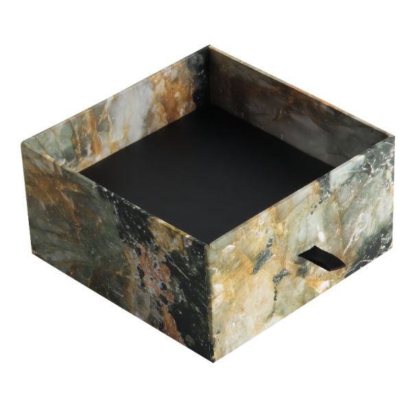 Luxurious Cosmetic Packaging Box Black Cologne Bottle Pull Out Gift Box With Lining