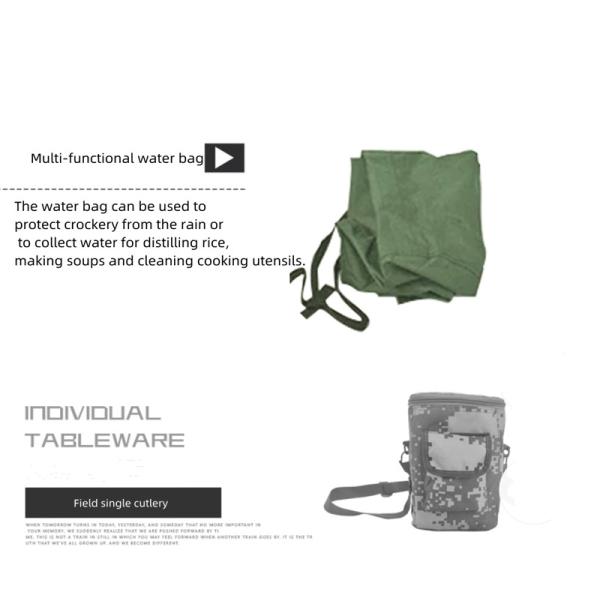 Camouflage Camping Cooking Set SS 304 For Outdoor Field Cooking