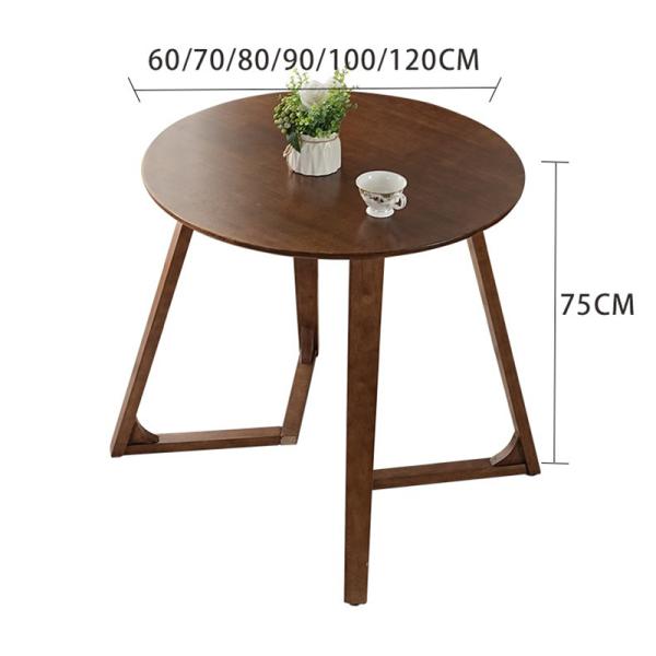 Nordic Solid Wood Small Round Table Home Apartment Leisure Reception Negotiation Modern Simple Wooden Dining