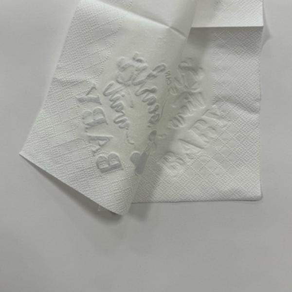 White Paper Napkins 25x25cm Gold Foil Cocktail Napkins 2 Ply Food Grade