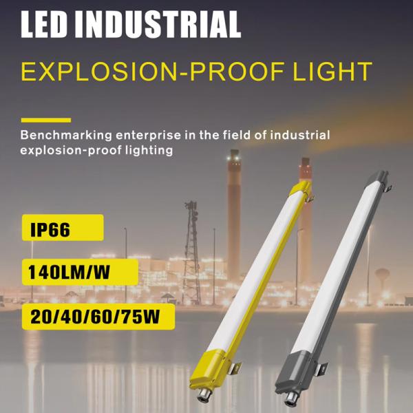 Explosion Proof Linear LED Light Fixture 20W 40W 60W 75W For Industrial Factory Place