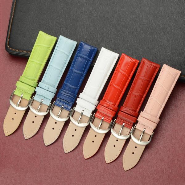 Band for Watch Genuine Cow Leather Men Watch Women Fashion Bracelet Strap Wristband 16mm 18mm 19mm 20mm Bamboo Pattern W