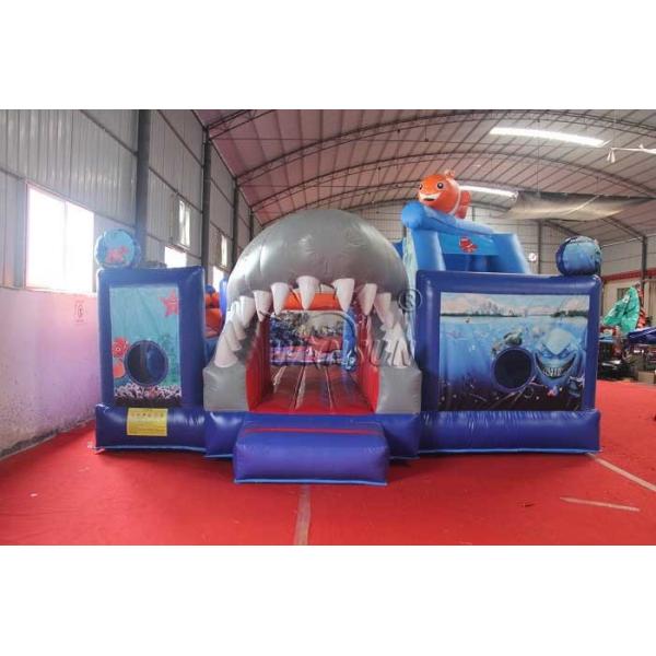 Submarine Shark Trampoline Commercial Grade Bounce House 6 X 6m Size