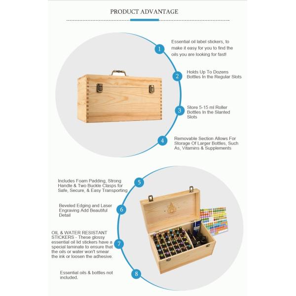 Handmade Wooden Box for Essential Oils Customizable and Accepts Custom Orders
