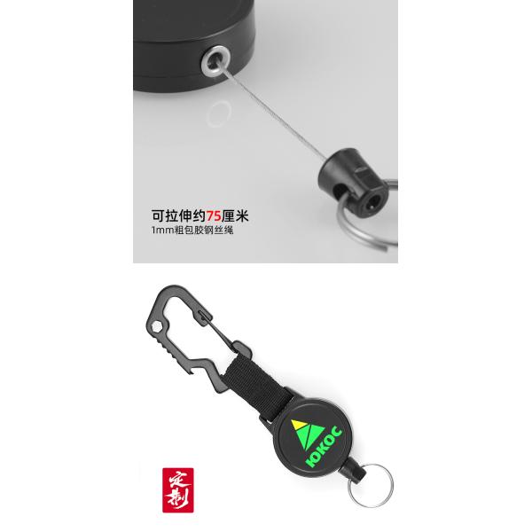 Deyi Badge Reel Metal Ring Accessory Heavy Duty Retractable Retractable ID Badge Holder Reel Tactical ID