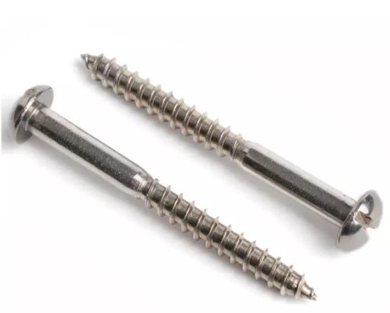 Customized DIN 96 Round Head Wood Screws Low Carbon Steel Slotted Hardware Parts