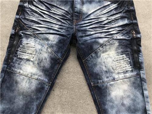 Medium Mottle Wash Mens Denim Jacket And Jeans With Indigo Denim Material TW69995