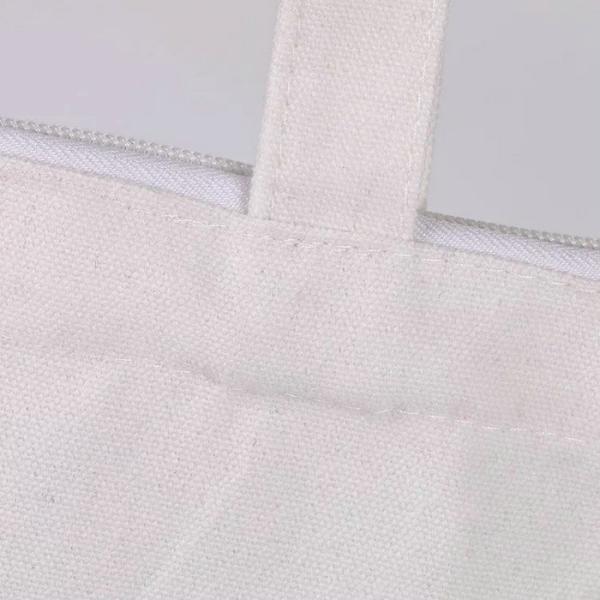 Natural Foldable Cotton Canvas Tote Bags For Library Souvenir Packing